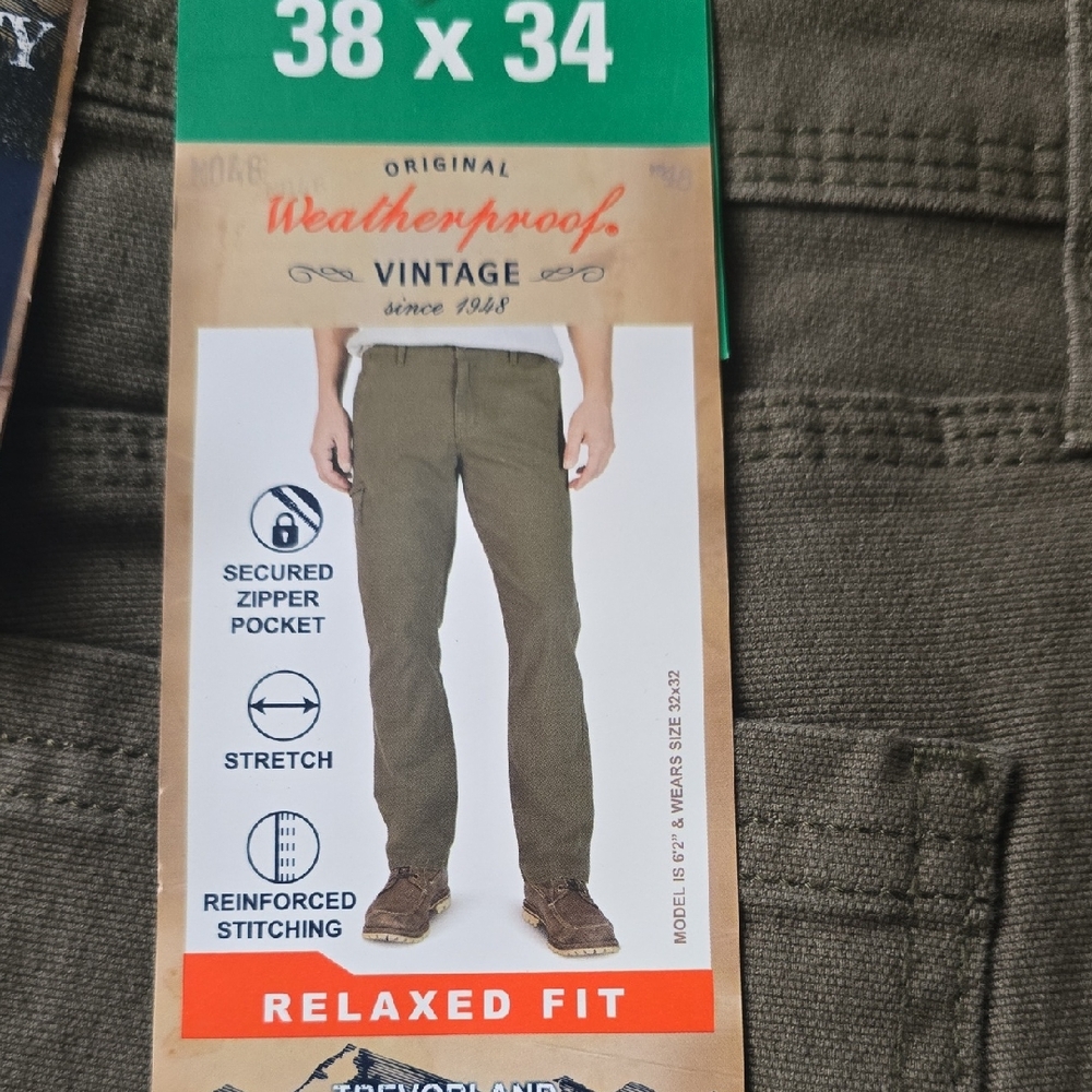 Weatherproof Vintage Relaxed Fit Pants - Olive